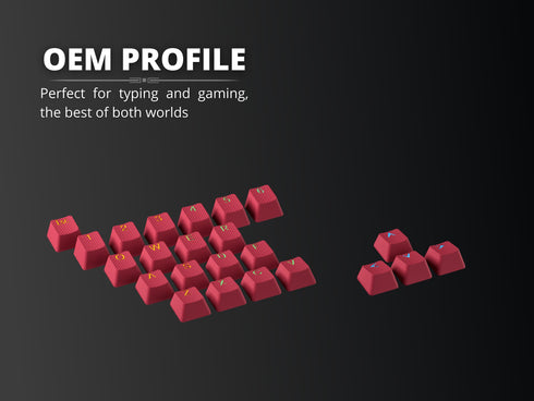 Rubberized TPR Keycaps - 23 Keys